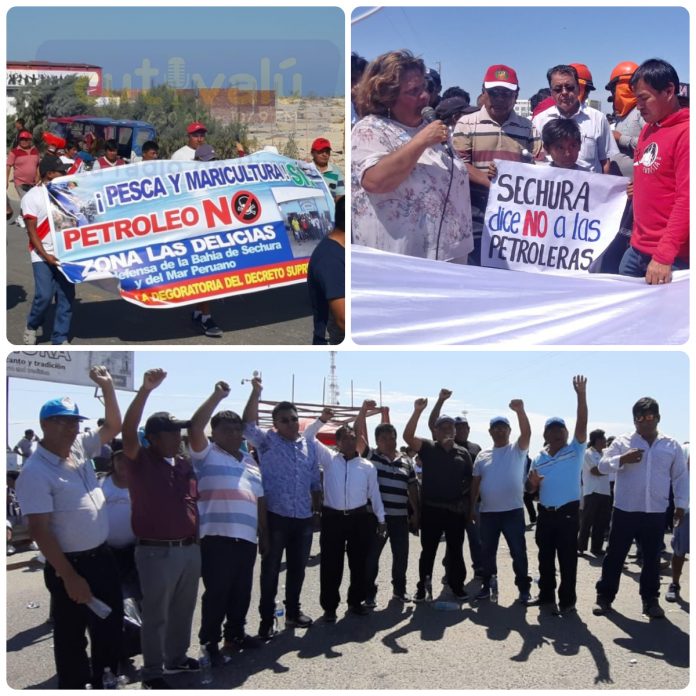 Miles de pescadores protestaron en Tumbes y Piura contra concesiones petroleras