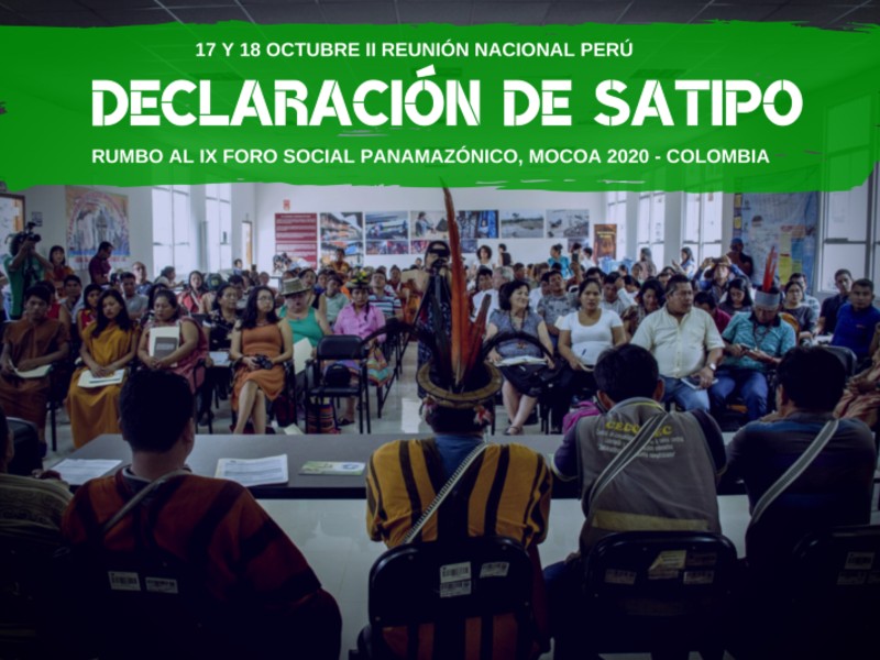 Declaración de Satipo: "El modelo económico es el causante de los incendios en la Amazonía"